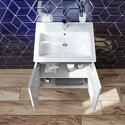 Тумба підвісна AM.PM X - Joy 55 см з умивальником M85-FHX0551-WC0551WG38 - мініатюра 3