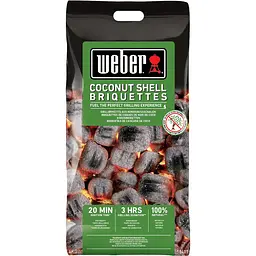 Брикети із кокосової стружки Weber для барбекю, 4 кг (18401)