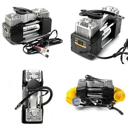 Компресор автомобільний двопоршневий Force MAX 12v 300вт 90л 10атм 14А з дефлятором (EL 100 090) - мініатюра 2