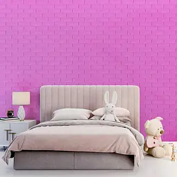 3D панель Sticker Wall самоклеюча 700х770х5мм цегла Пурпурна 14-5 SW-00001334 - мініатюра 5