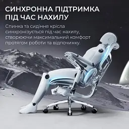 Крісло офісне Sihoo Doro S300 Mesh Light Grey (S300-M202) - мініатюра 10