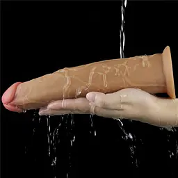 Реалістичний вібратор Lovetoy Nature Cock 23 см тілесний - мініатюра 14