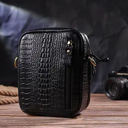 Чоловіча шкіряна сумка Vintage 13,5х18х6 см sum0022409 - мініатюра 8