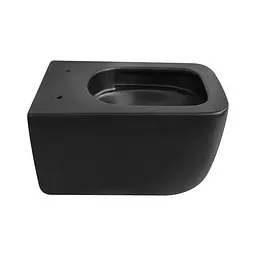 Унітаз підвісний Qtap Gemini безободковий з сидінням Soft-close QT2533076EUQMB, Чорний матовий - мініатюра 8