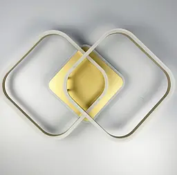 Стельова LED люстра на 2 ріжки квадратної форми з кольоровою RGB підсвіткою на основі | Арт. A 55071/2 | Line F - мініатюра 6