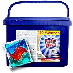 Капсули для прання Power Wash Color 300 шт. (2 уп. х 150 шт.) - мініатюра 2