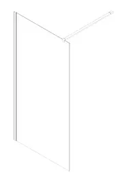 Душова перегородка Koer SR SP01-120x200-TR-01 Walk-In прозоре скло Easy Clean 8 мм, хром KR5394, прозоре, хром - мініатюра 8