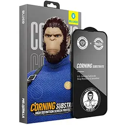 Захисне скло 2.5D Blueo Corning Gorilla Glass для Apple iPhone 14 Pro Max 6.7 Чорний