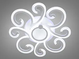 Люстра LED Diasha 2452/4+1WH, 90W, 3200K-6000K, білий метал, сучасний стиль, пульт, димер, трьохцветна підсвітка - мініатюра 2