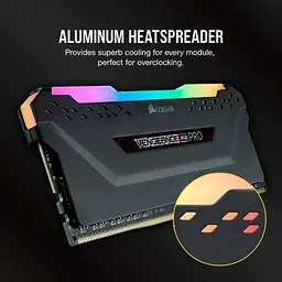 Модуль пам'яті Corsair DDR4 16Gb (2x8) Vengeance RGB Pro Black 3200 MHz (CMW16GX4M2E3200C16) - мініатюра 4