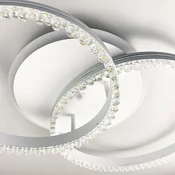 LED люстра на 2 кільця білого кольору з фурнітурою хром Line.F А 55061/2В RGB WH - мініатюра 4