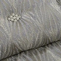 Набір постільної білизни з вишивкою та жакардовим покривалом Dantela Vita - Alina gri-bej євро - мініатюра 5