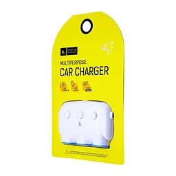 АЗП Hoco C1 Three in one Car charger White - мініатюра 3