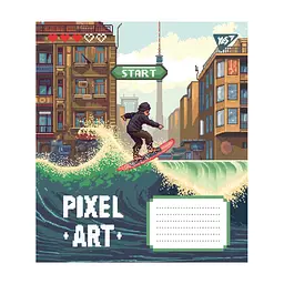 Зошит Yes Pixel art 12 аркушів лінія (767228), в асортименті - мініатюра 4