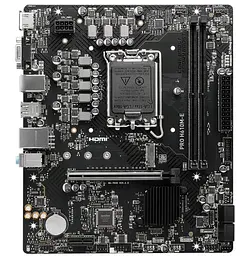 Материнська плата MSI PRO H610M-E (PRO H610M-E) (Socket 1700, Intel H610, Micro-ATX)