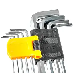 Комплект ключів Ingco шестигранних 1.5-10 мм 9 шт (HHK11091) - мініатюра 3