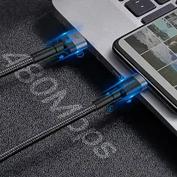 Кабель Baseus Cafule HW Quick Charging Cable USB to Type-C 40W 1m CATKLF-PG1 Black-Grey - мініатюра 8