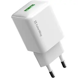 Зарядний пристрій ColorWay USB QC3.0 18W white (CW-CHS063Q-WT) - мініатюра 3