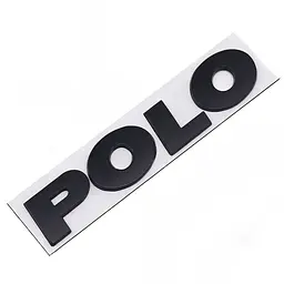 Емблема напис POLO для Volkswagen (2002-2020г) Чорний Матовий 130х23 мм на скотчі (Завод)