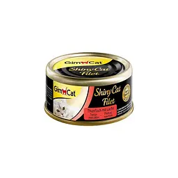 Вологий корм для котів GimCat Shiny Cat Filet 70 г (тунець та лосось) - мініатюра 3