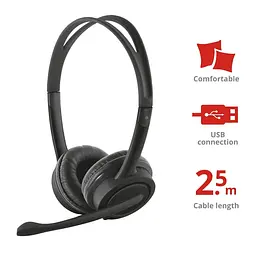 Гарнітура для ПК Trust Mauro USB Black (17591_Trust) - мініатюра 6