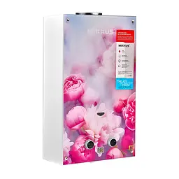 Газова колонка Mixxus GWH-0410 Basic Glass димохідна 10 л/хв (панель зі скла з малюнком) WH0025