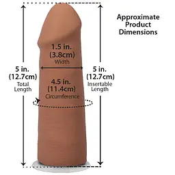 Фалоімітатор Doc Johnson The Realistic Cock ULTRASKYN 5 Inch, карамельний - мініатюра 5