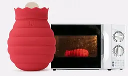 Грілка Xiaomi JORDAN & JUDY Silicone Hot Water Bag 313 мл [Red] [52747] - мініатюра 4