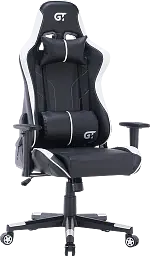 Геймерське крісло GT Racer чорне з білим (X-2528 Black/White) - мініатюра 2