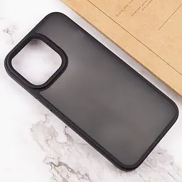 TPU+PC чохол Metal Buttons для Apple iPhone 14 Pro Max 6.7" Чорний - мініатюра 4