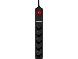 Мережевий фільтр EnerGenie 1.5 м Black (SPG5-U2-5-02) - мініатюра 3