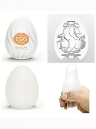 Мастурбатор яйце Tenga EGG Babydoll Універсальний.. Помаранчевий EGG-004 - мініатюра 3