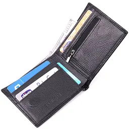 Зручне чоловіче портмоне з натуральної шкіри ST Leather 22482 чорний - мініатюра 5