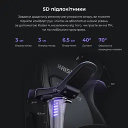 Ігрове крісло Anda Seat Kaiser 4 Size L Black Fabric (AD12YDDC-L-20-B-CF) - мініатюра 7