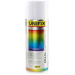 Фарба аерозольна UNIFIX 400мл білий акрилова універсальна матовий RAL 9010