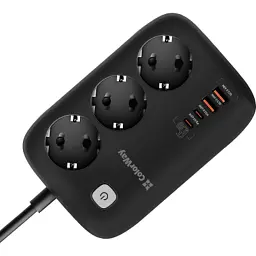 Мережевий фільтр живлення ColorWay CW-CHE34PDB 3 роз/4USB GaN3 Pro (CW-CHE34PDB) - мініатюра 3