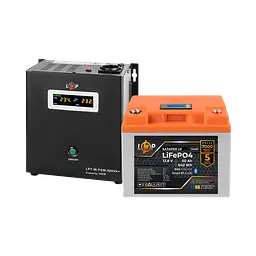 Комплект резервного живлення LP(LogicPower) ДБЖ + літієва (LiFePO4) батарея (UPS W500 + АКБ LiFePO4 640W)