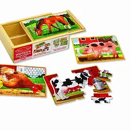 Набір з 4 пазлів Melissa&Doug Тварини на фермі (MD13793)