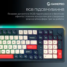 Клавіатура GamePro Asgard Drakkar Keychron Super Red Switch Wireless/Bluetooth/USB Blue бездротова (MK305BL) - мініатюра 20