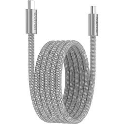 Дата кабель USB-C to USB-C 1.0m 60W Magnet Braided Light Grey Canyon (CND-CCMG60AB15LG) - мініатюра 2