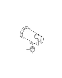 Підключення для душового шлангу з тримачем Grohe Rainshower 26658000, Хром - мініатюра 5