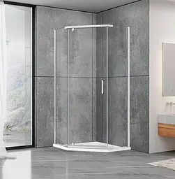 Душова кабіна Dusel А-1104 прозоре 100x100x190, Хром, Універсальна, прозорий, хром, 100x100 - мініатюра 5