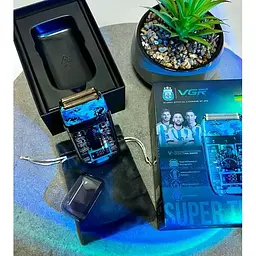 Електробритва VGR V-352 шейвер, подвійне лезо, IPX5, LED Display - мініатюра 4