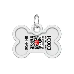 Адресник для собак і котів Waudog Smart ID з QR паспортом, Калина, L, 40х28 мм - мініатюра 3
