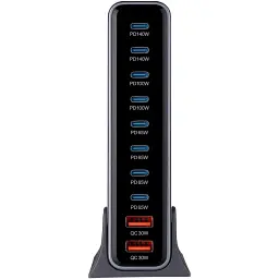 Зарядний пристрій XoKo 8xUSB-C PD 65 - 140W + 2xUSB QC30W GaN3 800W (XK-QC-800) - мініатюра 2