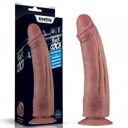 Реалістичний вібратор Vibrating Dual Density Power Cock тілесний