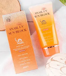 Сонцезахисний крем із муцином равлика Snail Uv Sun Block Cream SPF50+ Jigott 70 мл - мініатюра 2
