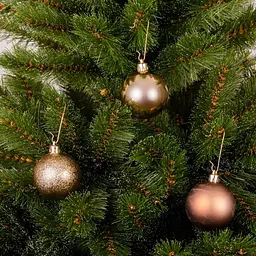 Комплект ялинкових куль Mica Decorations пластикові 6 см шоколад 10 шт. (1182039) - мініатюра 2