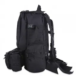 Рюкзак тактичний з підсумками Tactical Backpack B08 55 л чорний - мініатюра 2