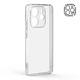 Прозрачный чехол для Xiaomi Redmi Note 14 4G с защитой камеры, тонкий, силиконовый, бесцветный, ударопрочный, противоударный бампер с закрытой камерой, ArmorStandart (ARM79711) - мініатюра 2